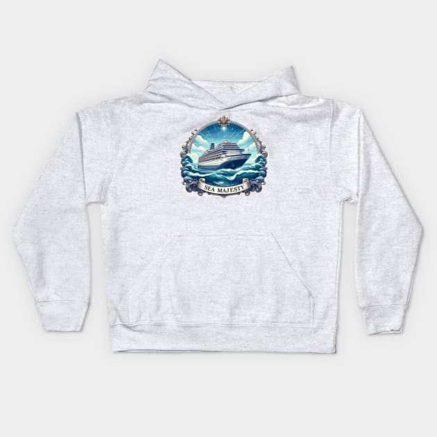 Cruise Ship Kids Hoodie by Vehicles-Art